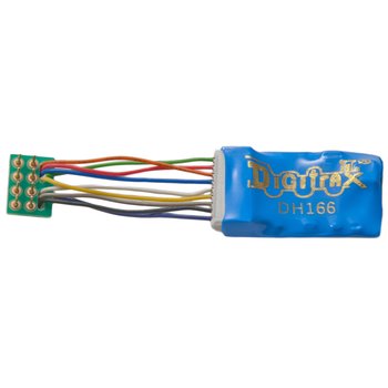 1.5 Amp Premium HO Scale Decoder with Digitrax Easy Connect  9 Pin to DCC Medium Plug 1.0” harness
