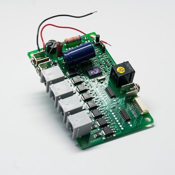 Quad Stationary Decoder with Programmable LocoNet Inputs & Outputs